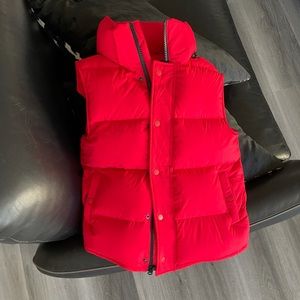 Aritzia TNA Red Puffer Vest